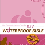 KJV Waterproof Bible New Test. Psalms & Prov. Pink Brown