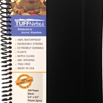 TUFFNotes waterproof spiral notebook - Black Blank