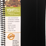 TUFFNotes waterproof spiral notebook - Black Dot Grid