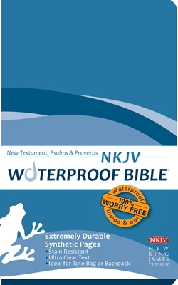 NKJV Waterproof Bible New Test. Psalms & Prov. Blue Wave